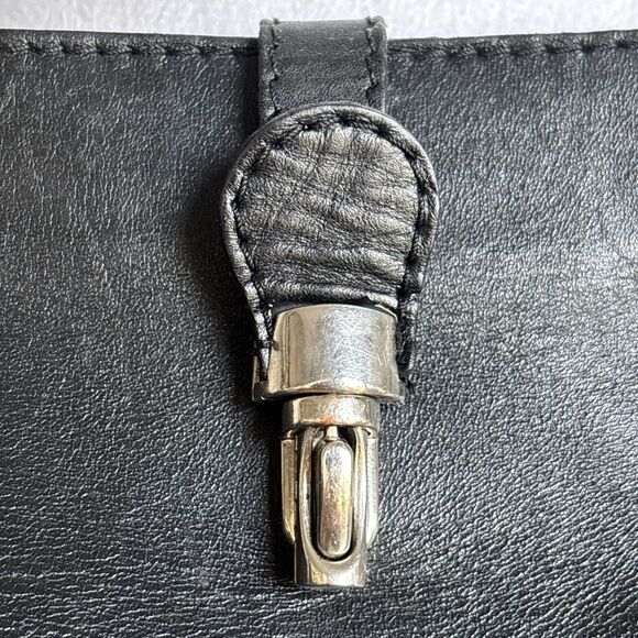 Vera Pelle Crossbody Purse Authentic Black Cross Body. Bag Made in Italy - Picture 9 of 16